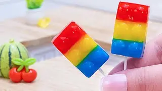 Amazing Rainbow  Miniature Jelly  🎊 Wonderful Miniature Pop It Lollipop Ideas Decorating💘