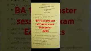 BA 1st semester sessional exam Economics 2024