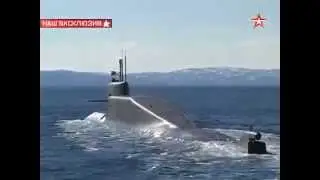 Shots sudden check Russia's Northern Fleet.Documentary video