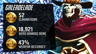 Gale Insane McCree and Soldier 76 gameplay! 52 elims! [ Overwatch Season 27 Top 500 ]