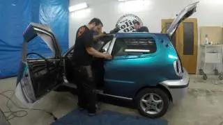 Folienaauto.cz - Kdyně Polo 6N2 Wrap Oracal 970 - 989 Turquoise Lavender