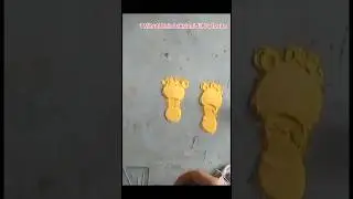 Sirf 1 Minutes Mein Banae Lakshmi Ji Ke👣👣👣#laxmipair #makingrangoli