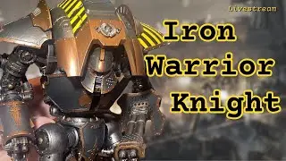 decals and freehands for an Iron Warrior Imperial Knight! #warhammer40k