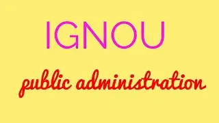 ignou public adminstration elective courses