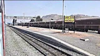 Ajmer Sealdah Express skipping the beautiful Madar Jn by the mountains and also meets Ajmer Shatabdi
