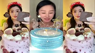 Asmr Chinese Dessert Show, Crepe Cake, Lava Cake || Eating Sounds