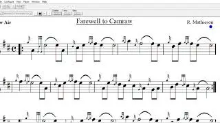 Farewell to Camraw - Bagpipe Setting