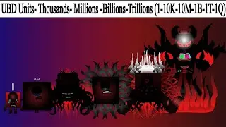 Ultimate Battle !UBD Units - Thousands - Millions - Billions -Trillions (1- 10K 10M- 1B -1T -1Q) !!