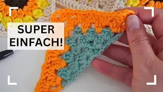 Einfaches halbes Granny Square häkeln 🧶 Perfekt für Tücher, Decken & mehr | Häkeln für Anfänger