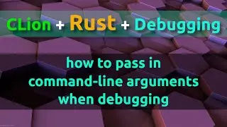 Passing cmd arguments to Rust in CLIon when debugging