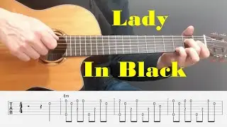 Lady In Black - Uriah Heep - Easy Fingerstyle guitar with tabs