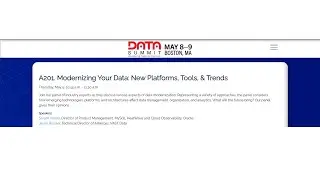 A201. Modernizing Your Data: New Platforms, Tools, & Trends