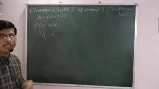 Variation of free energy G with pressure P at constant temperature T