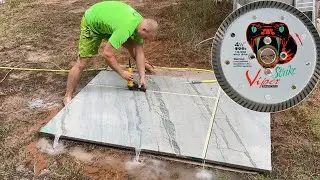 DIY How To Cut Quartzite Countertops With Angle Grinder (Viper Strike Blade)