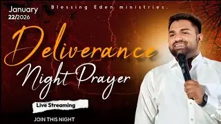 🔴 LIVE Healing Deliverance Prayer||Blessing Eden ministries || Tamil Christian Night Prayer || Day-9