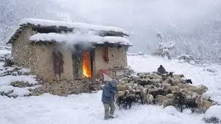 This Is Living Naturally In A Freezing Mountain Village|| Snowfall Daily Survival Shepherd Life 