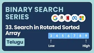 Search in Rotated Sorted Array | Binary Search | Telugu | DSA in Python