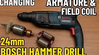 How to change armature or field coile of (BOSH hammer hilti drill mechine) 