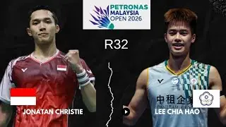 Jonatan Christie 🇲🇨 vs lee chia hao (tpe) | petronas Malaysia open 2026 | round of 32