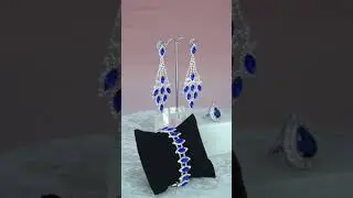 Bikini competition jewellery, Blue Valentina set