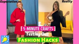 Testing out Viral Fashion Hacks By 5 Minutes Craft 😁
