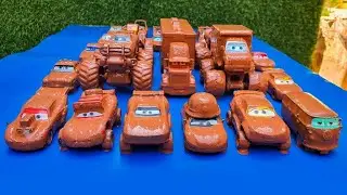 Clean up muddy minicars & disney car convoys! Play in the garden