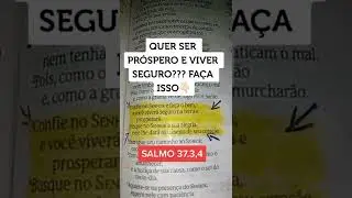 ESSE VERS&Iacute;CULO TRAZ O CAMINHO PARA PROSPERIDADE#shorts #palavradosenhor #prosperidade #seguran&ccedil;a #fe