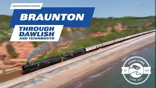 Steam Train Braunton 34046 English Riviera Express Through Dawlish & Teignmouth