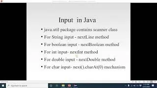 Lecture 2  ( End user input, switch, conditional and repeat concepts in Java)