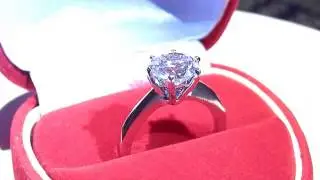 6 Prong Tapered Knife Edge Solitaire Diamond Ring
