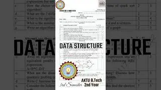 Data Structure | 3rd Sem B.tech | AKTU #questionpaper #exam #minor #datastructure #aktu #aktuexam