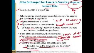 Chapter 14: Long term Notes Issued for Cash or Assets