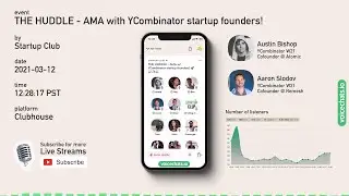 🚀 THE HUDDLE - AMA with YCombinator startup founders