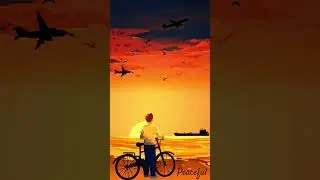 Peaceful  weather with flying plane and chirping sound of birds🥰 #birds #wallpaper #live #view #calm