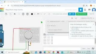 Smoke sensor with Arduino in tinkercad