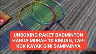 Duhhh Raket Badmintonnya bengkok bengkong Mungkin pas pengiriman barang Shopee| Unboxing Komentar