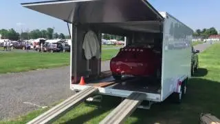 Unloading the Abarth 1000 GT Bialbero at the Carlisle Import & Performance Nationals 2017