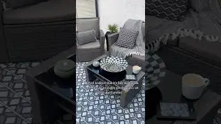 I can finally spend my summer days on my patio #gardensetup #patiosetup #rentedhome #gardenprogress