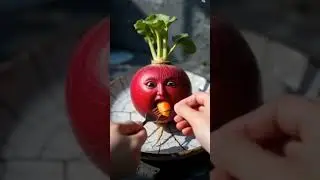 The Radish with a Human Face? | Vegetable Art #shorts #aiart #vegetableface #aiimage #artreel