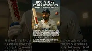 Kohli Retirement Delayed: BCCI's Secret Plan #shorts