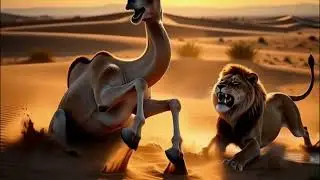 Desert Predator vs Prey | Lion Attacks Camel | Ultra Realistic Wildlife