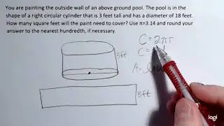 Finding Surface Area Around a Right Cylinder