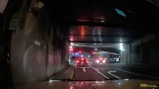Car stopped on painted hash marks