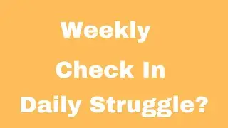 Weekly check in one income family with life struggles