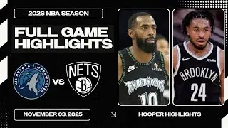 Minnesota Timberwolves vs Brooklyn Nets Full Game Highlights | Nov 3 | 2026 NBA Season