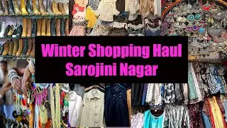 Winter Shopping Haul in Sarojini Nagar 2020 👗👕 Under 200 || Coat, Dress, Earrings, Goggles, Stall ||