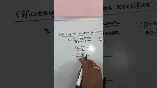 Efficiency of full wave rectifier