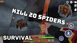 I KILL 20 SPIDERS IN SURVIVAL#survival #minefun #minecraft 