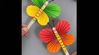 Make Beautiful 😍 Butterfly 🦋🤩 with ice cream 🍨 Stick 🏒 #youtubeshorts #shorts#viral