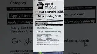 Dubai Airport Jobs 2025 | Ground Staff, Security, Drivers & More #jobwaveuae #dnatajobs #dubaijobs